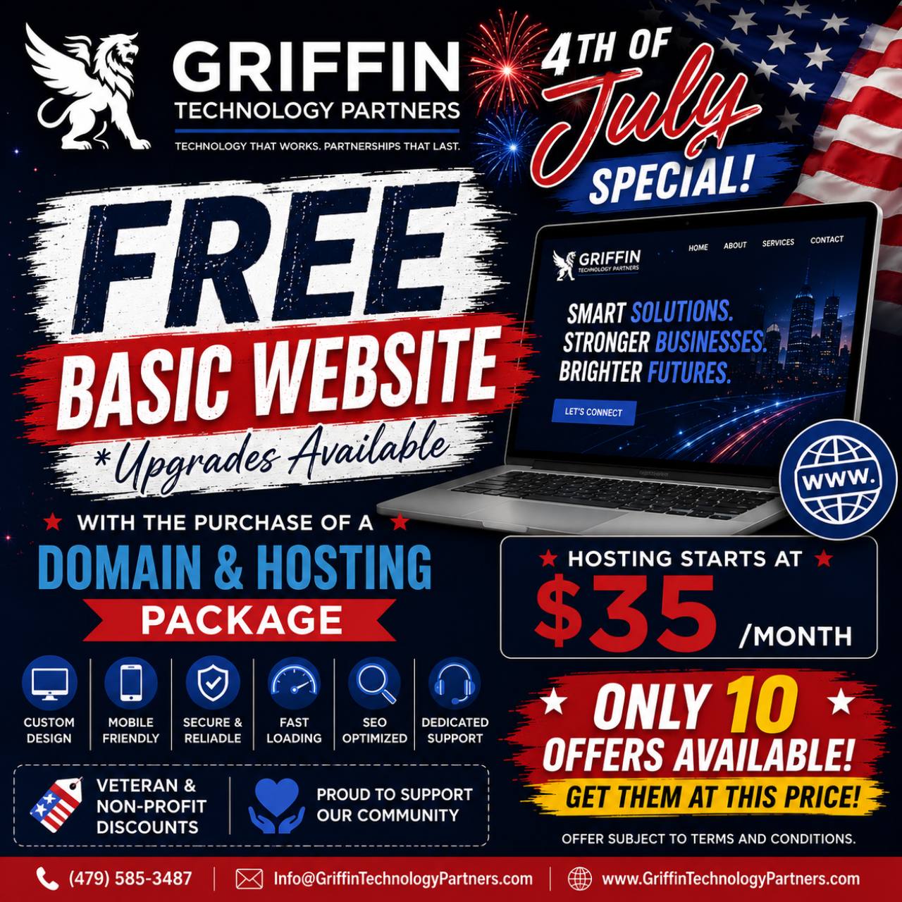 Griffin Technology Partners web hosting promotion